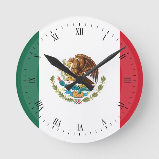 Klassieke Mexicaanse vlag Ronde Klok (Voorkant)