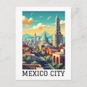 Klassieke Mexico City CDMX Retro Vintage Reizen Briefkaart (Voorkant)