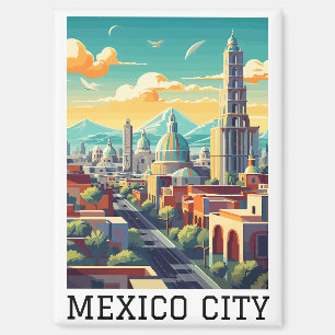 Klassieke Mexico City CDMX Retro Vintage Reizen Magneet