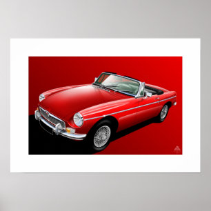 Klassieke MG B Roadster Poster