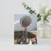 Klassieke microfoon briefkaart (Staand voorkant)