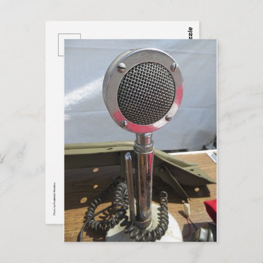 Klassieke microfoon briefkaart (Voorkant / Achterkant)