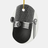 Klassieke microfoon keramisch ornament (Voorkant)