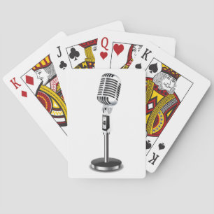 Klassieke  microfoon pokerkaarten
