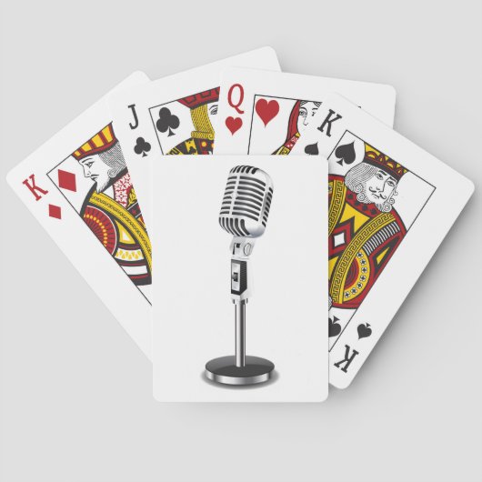 Klassieke  microfoon pokerkaarten (Achterkant)
