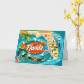 Klassieke middeleeuwse groeten uit Florida Kaart (Gele Bloem)