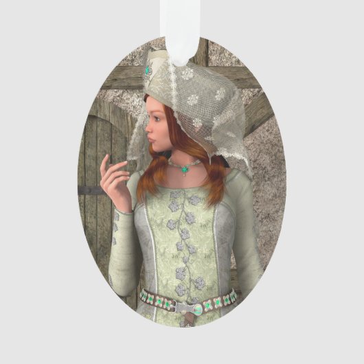 Klassieke Middeleeuwse Prinses Renaissance Kunst Ornament (voorkant)