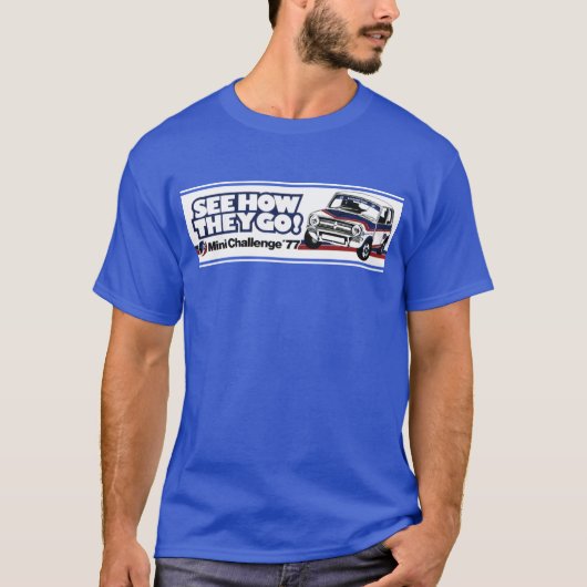 Klassieke mini 1275GT-races T-shirt (Voorkant)
