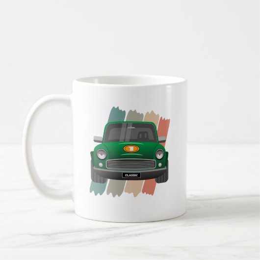 Klassieke mini Car Green Koffiemok (Links)