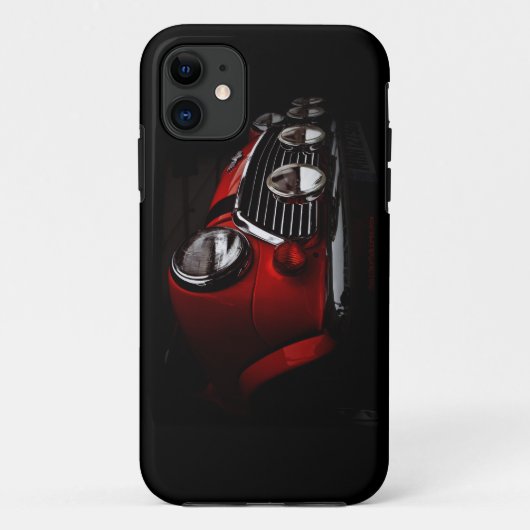 Klassieke mini met rally light iPhone Case (Achterkant)