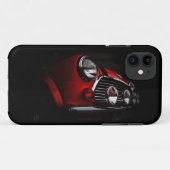 Klassieke mini met rally light iPhone Case (Achterkant (horizontaal))