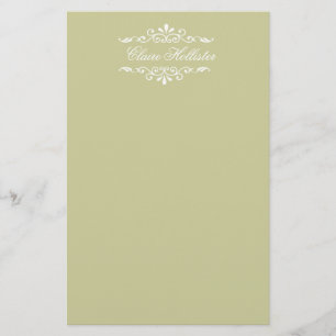 Klassieke Minimaal Gepersonaliseerde Gouden Monogr Briefpapier