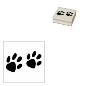 Klassieke Minimal Animal Paw Prints Silhouet Rubberstempel (Gestempeld)