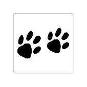 Klassieke Minimal Animal Paw Prints Silhouet Rubberstempel (Afrduk)