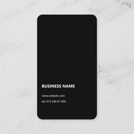 KLASSIEKE MINIMAL BLACK LOGO BUSINESS LOYALITEIT K VISITEKAARTJE (Achterkant)
