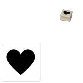 Klassieke Minimal Heart Shape Wood Art Stamp Rubberstempel (Gestempeld)