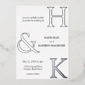 Klassieke Minimal Old Money Esthetische Eenvoudige Folie Uitnodiging (Voorkant)