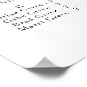 Klassieke, minimale alfabetische zeegrafiek poster (Hoek)