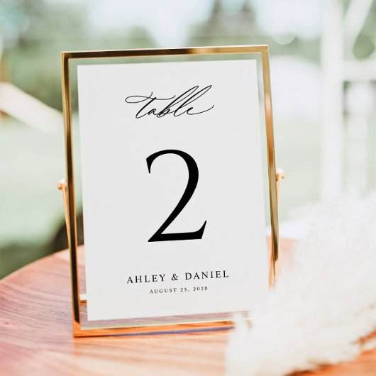 Klassieke minimale bruiloft kaart