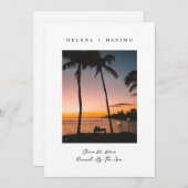 Klassieke minimale foto save the date (Voorkant / Achterkant)