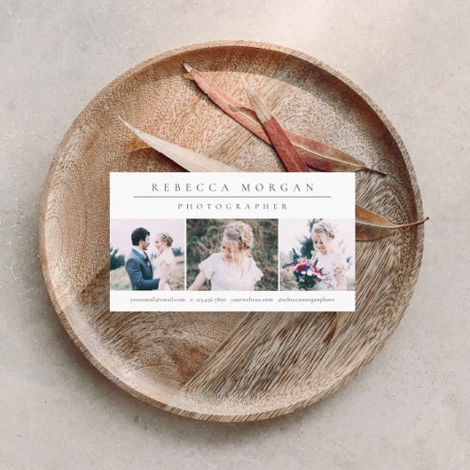 Klassieke minimale fotografie visitekaartje