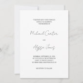 Klassieke minimale handgeschreven scriptie foto tr kaart (Voorkant)