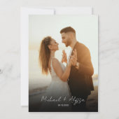 Klassieke minimale handgeschreven scriptie foto tr kaart (Achterkant)