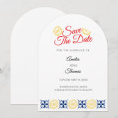 Klassieke minimale Italiaanse save the dates Kaart (Voorkant / Achterkant)