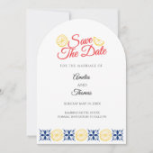 Klassieke minimale Italiaanse save the dates Kaart (Voorkant)