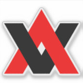 Klassieke Minimale Letter VA Sticker (Voorkant)