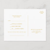 Klassieke minimale marine blauw | Gold Song Reques Briefkaart (Achterkant)