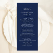 Klassieke minimale marine blauw | Zilverweddenscha Menu