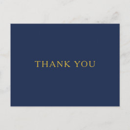 Klassieke minimale marineblauwe gouden bruiloft Ha Briefkaart