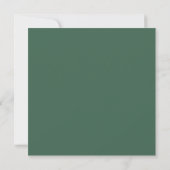 Klassieke minimale moderne groene elegante bruilof bedankkaart (Achterkant)