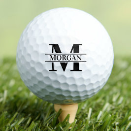 Klassieke Minimale Monogram Naam Golfballen