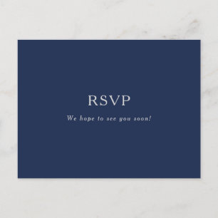 Klassieke minimale Navy Blue Silver Song Request R Briefkaart