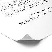 Klassieke, minimale, niet-aangesloten Ceremony-tek Poster (Hoek)