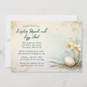 Klassieke Minimale Paasbrunch en eierjacht Kaart (Voorkant)