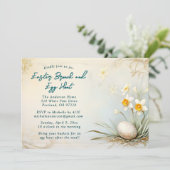 Klassieke Minimale Paasbrunch en eierjacht Kaart (Staand voorkant)