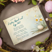 Klassieke Minimale Paasbrunch en eierjacht Kaart