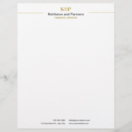Klassieke minimale professionele financiële dienst briefhoofd