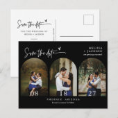 Klassieke minimale QR-code voor boogfoto's opslaan Briefkaart (Voorkant / Achterkant)