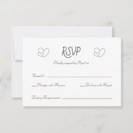 Klassieke Minimale Trouw-RSVP-Kaart RSVP Kaartje