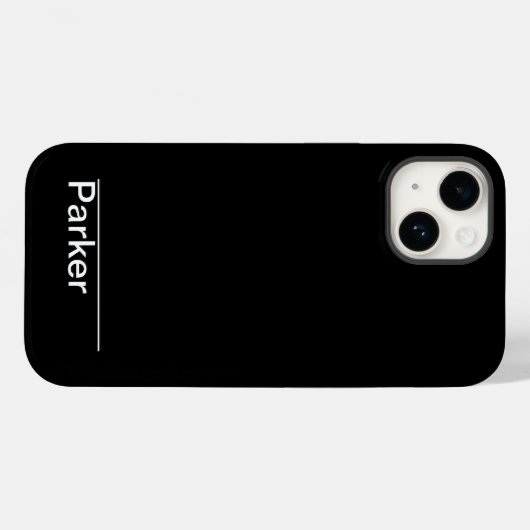 Klassieke minimale zwart-wit Case-Mate iPhone case (Achterkant (horizontaal))