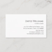 Klassieke, minimale zwarte wit visitekaartje (Voorkant)