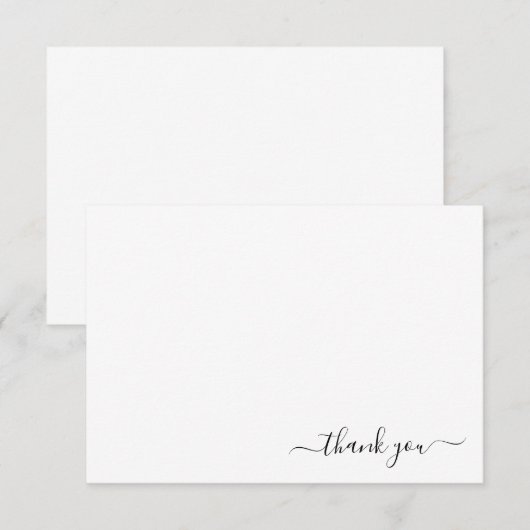 Klassieke minimalist - Bedankt voor het briefkaart (Voorkant / Achterkant)