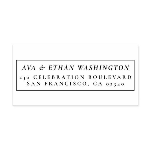 Klassieke minimalist | Het Adres van de Terugkeer  Rubberstempel (Afrduk)