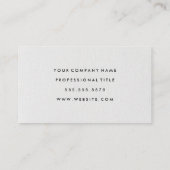 Klassieke minimalist | Wit textiel Visitekaartje (Achterkant)