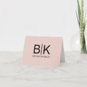 Klassieke minimalistische aangepaste monogram - Ha Bedankkaart (Voorkant)