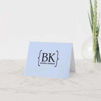 Klassieke minimalistische aangepaste monogram - Ha Bedankkaart